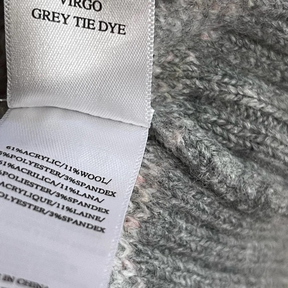 Rails Tie Dye Crewneck  Sweater Long Sleeves Gray/White Women's Size L - Picture 9 of 12